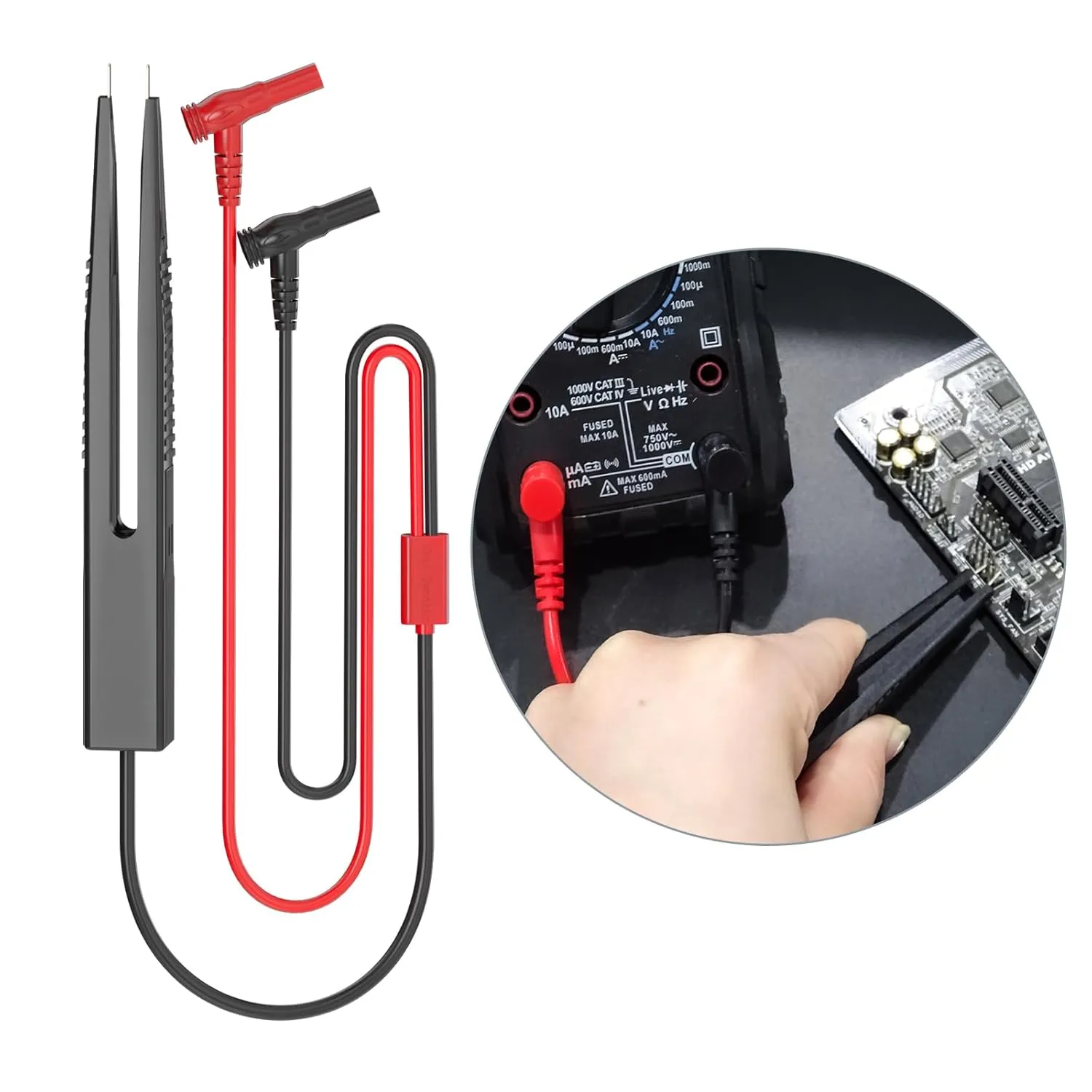 Goupchn 33PCS Multimeter Test Leads Kit with Replaceable Precision Probes Set, Wire-Piercing Probes, Alligator Clips, Test Hook Clips and Test Tweezer for Digital Electrical Testing