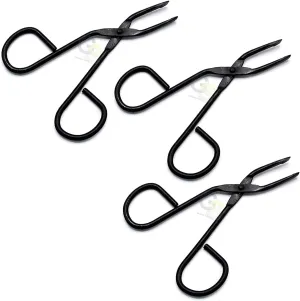 G.S 3 Pcs Pro Scissor-like Tweezer * Slant Tip*