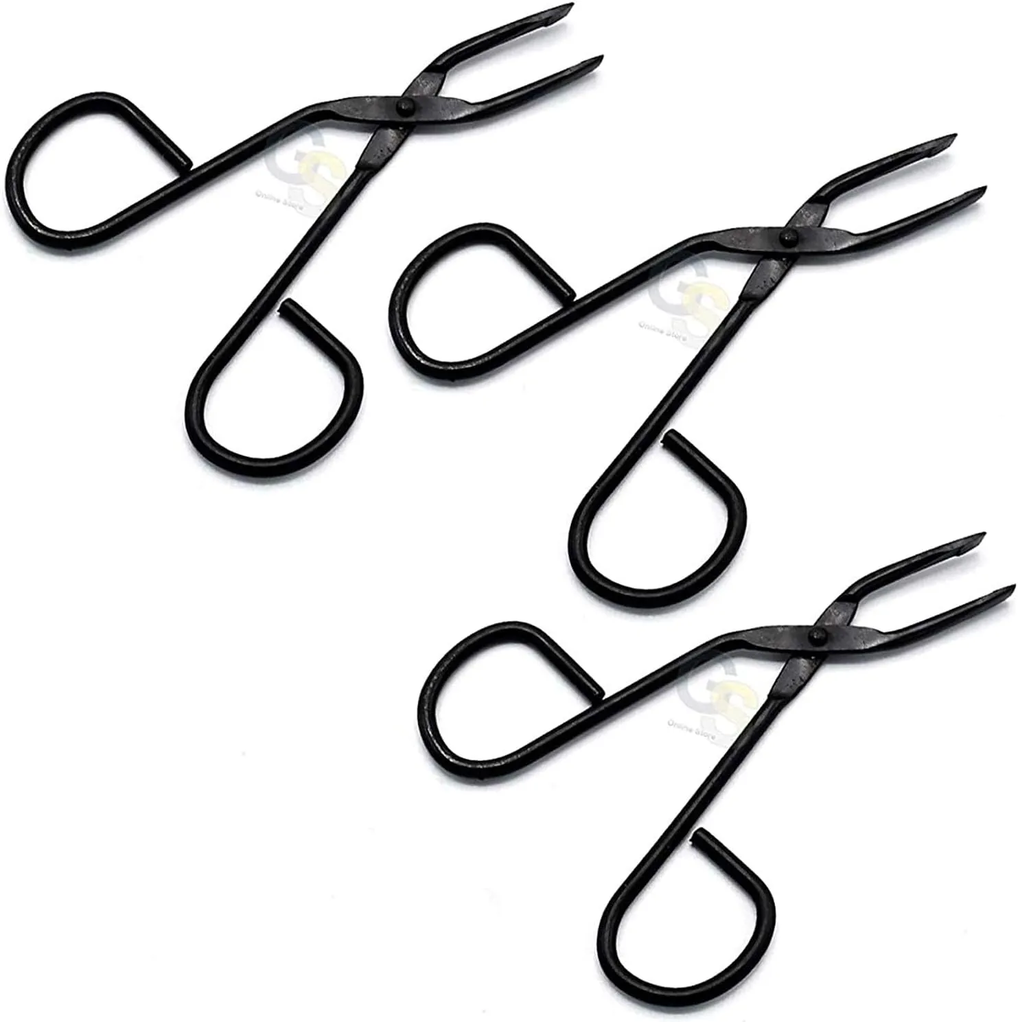 G.S 3 Pcs Pro Scissor-like Tweezer * Slant Tip*