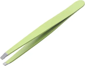 Hair Removal Tweezers 1pc Eyebrow Tweezer Slant Flat Tips Closed Clamp Face Eye Hair Remover False Eyelash Extension Eyelid Sticker Applictor