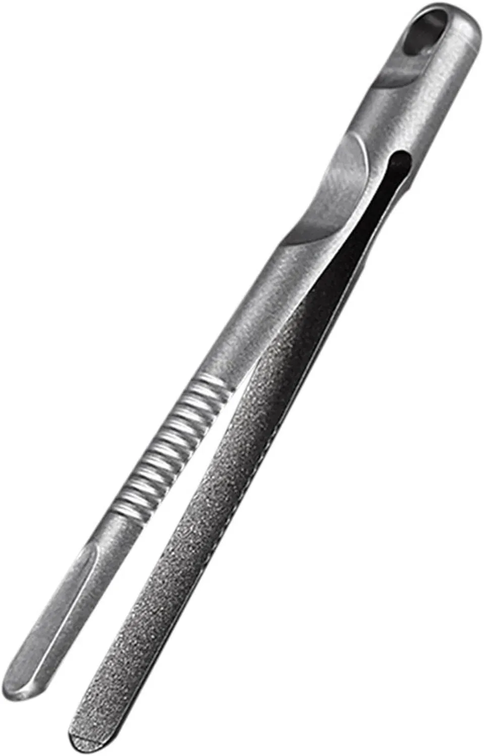 Hair Removal Tweezers 1pc Stainless Steel Small Tweezers Portable Small Tools Flat Head Tweezers Clip Key Chain Pendant