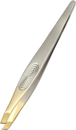 Hair Removal Tweezers Face Hair Removal Tools Eyebrow Tweezer Stainless Steel Beauty Clip Slant Tip Flat Tip Eyebrow Tweezer Clip for Eyebrow Trimming(A)