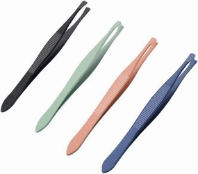 Hair Removal Tweezers Eyebrow Clip Slant Tip Hair Removal Eyebrow Tweezer Makeup Tool(Black)