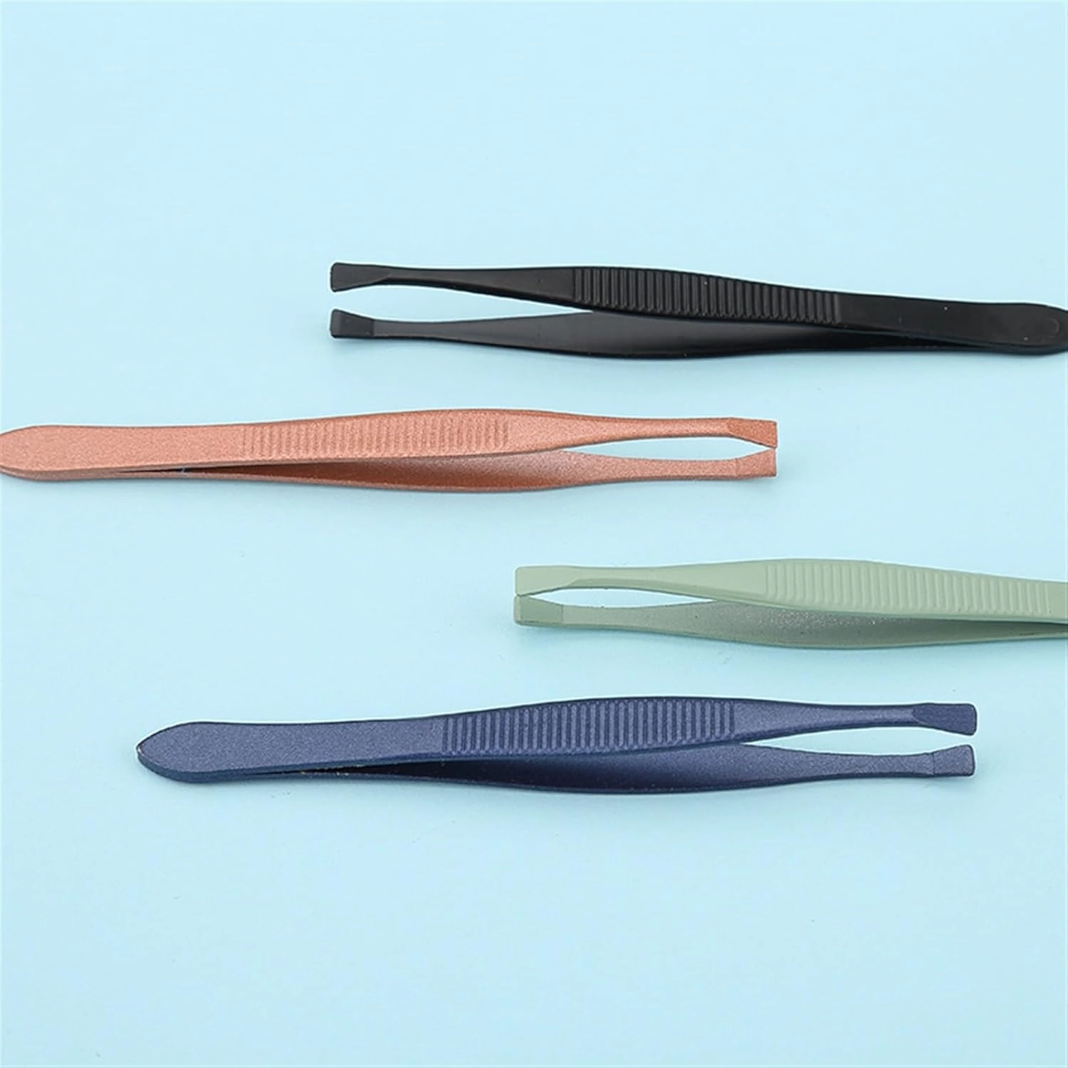 Hair Removal Tweezers Eyebrow Clip Slant Tip Hair Removal Eyebrow Tweezer Makeup Tool(Black)