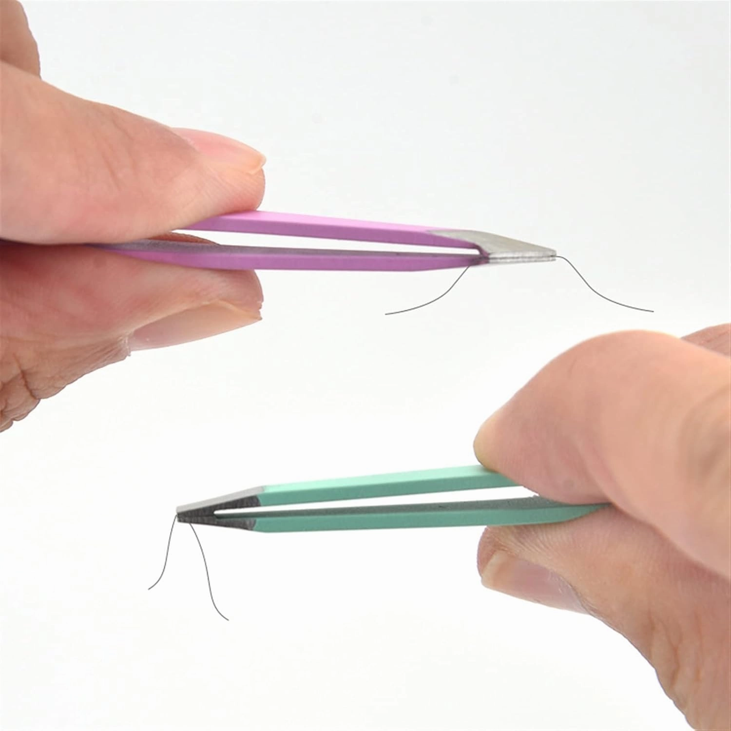 Hair Removal Tweezers Eyebrow Tweezer Colorful Hair Beauty Fine Hairs Puller Stainless Steel Slanted Eye Brow Clips Removal Makeup Tools Accessories(03)
