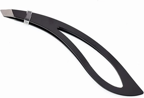 Hair Removal Tweezers Eyebrow Tweezer Removal Hair Slanted Puller Professional Stainless Steel Trimmer Banana Shape Tools Cosmetic Makeup Clips Tweezers (Black)