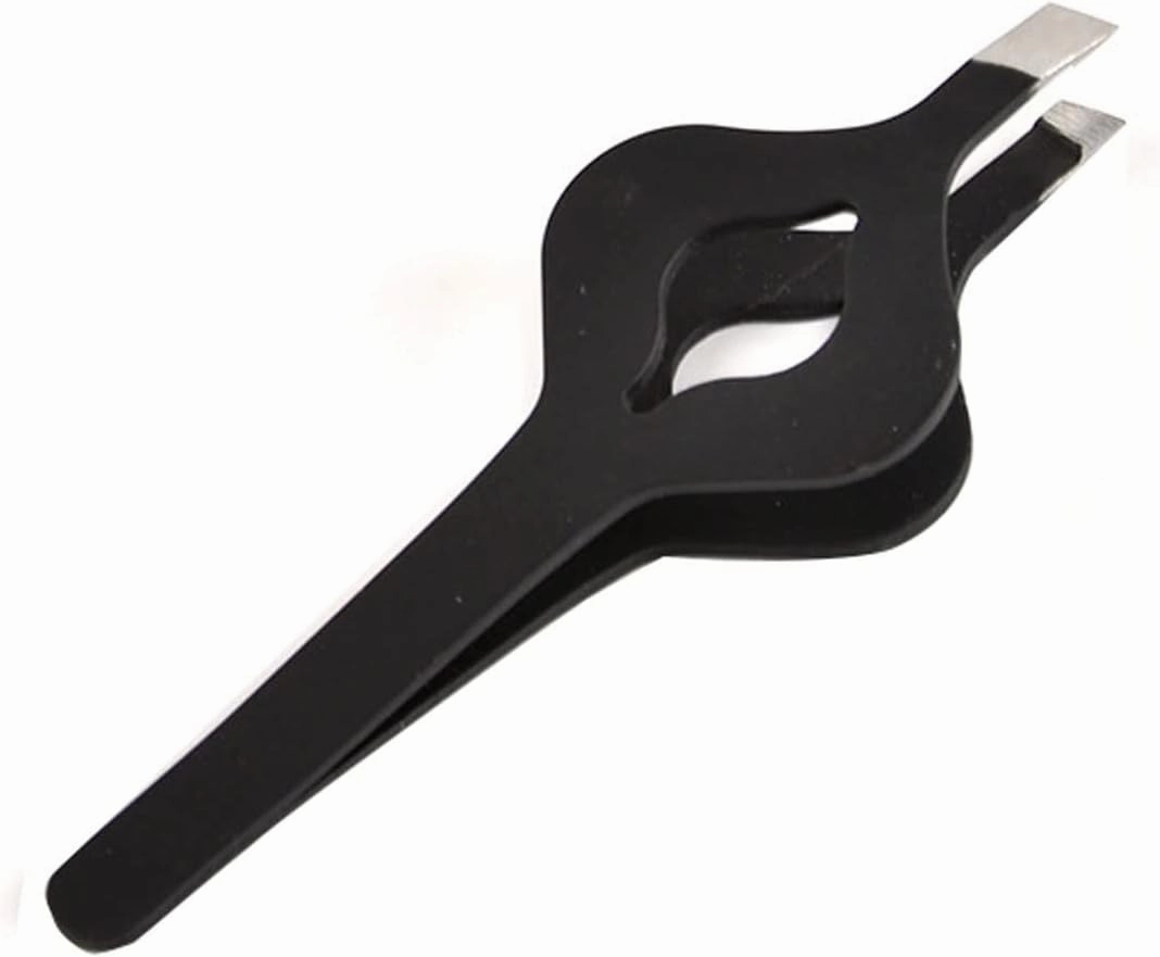 Hair Removal Tweezers Slant Tip Hair Removal Tweezers Stainless Steel Slanted Flat Point Tip Removal Professional Eye Brow Tweezers