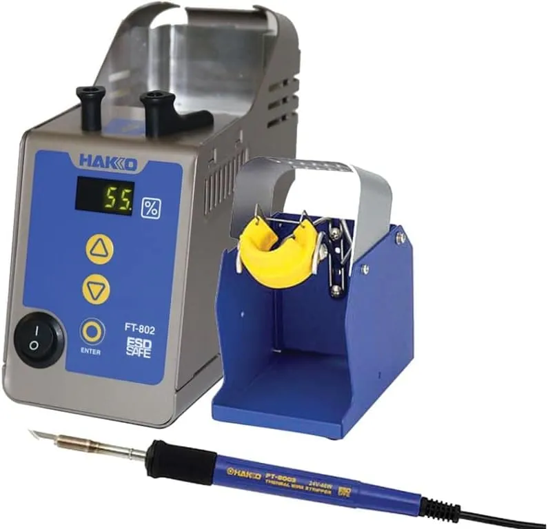 Hakko FT802-53 Digital Thermal Wire Stripper with FT-8003 Hot Knife Handpiece, 120 Volt/76W, (Tweezer Handpiece Sold Separately)