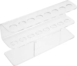 Happyyami 8hole Transparent Acrylic Lash Tweezer Holder for and Makeup Compact Organizer for Eyelash Tools and Tweezers Storage Easy to Clean for Home and Salon Use