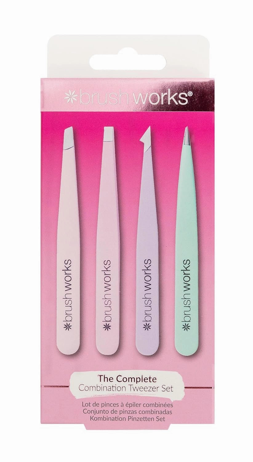 HD 4 Piece Combination Tweezer Set - Pastels