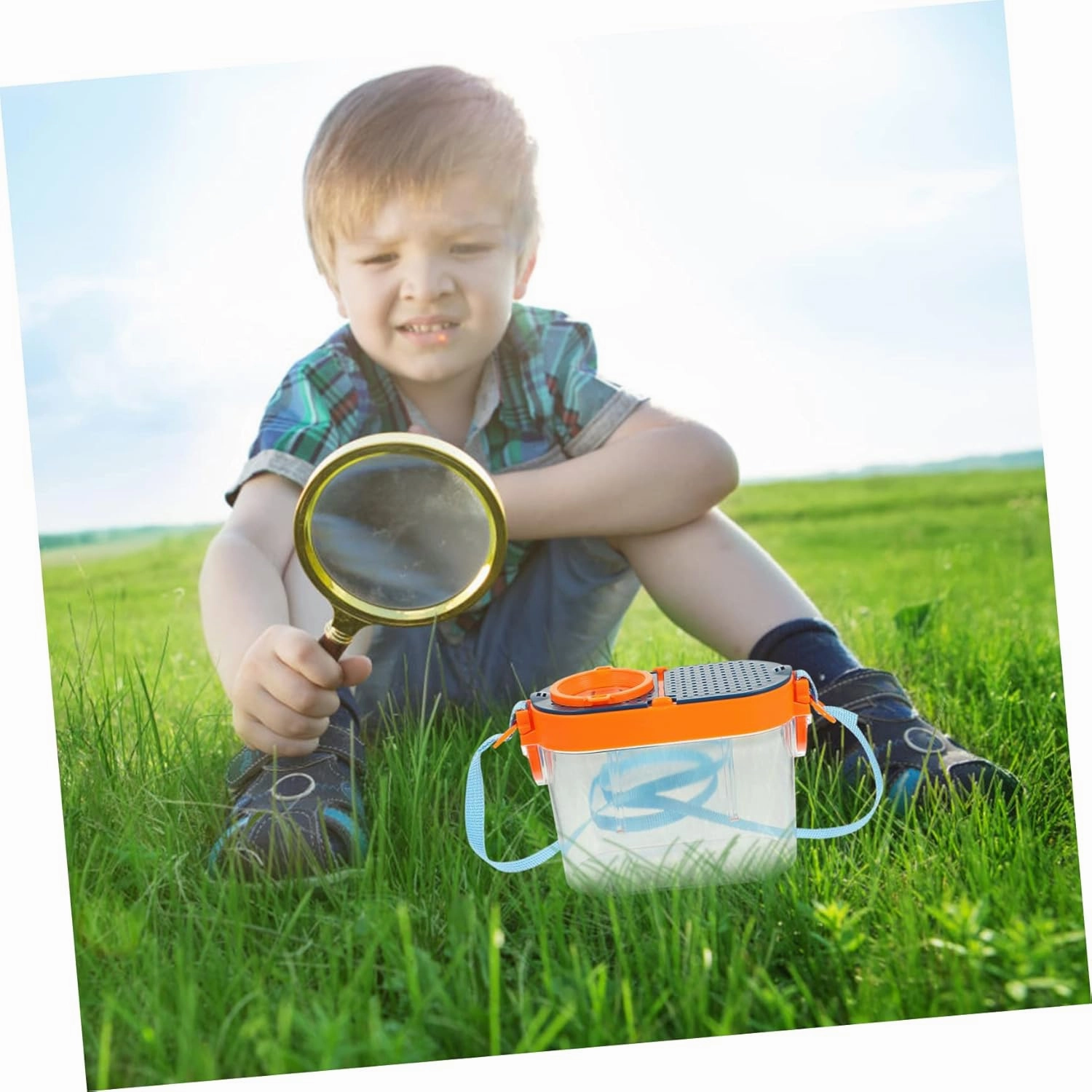 Hemoton 2sets Observation Box for Boys and Girls Interesting Magnifier Cage for Educational Outdoor Exploration Jar High Transparency Design for Live Observations Convenient Nature