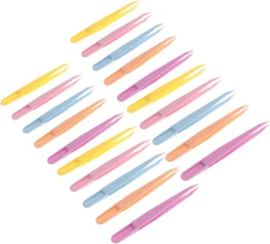 Homoyoyo 100pcs Multi-functional Eyelash Tweezers Set Straight Curved Tips for Eyebrow Shaping Professional Precision Tool for Lash Extensions for Makeup Application