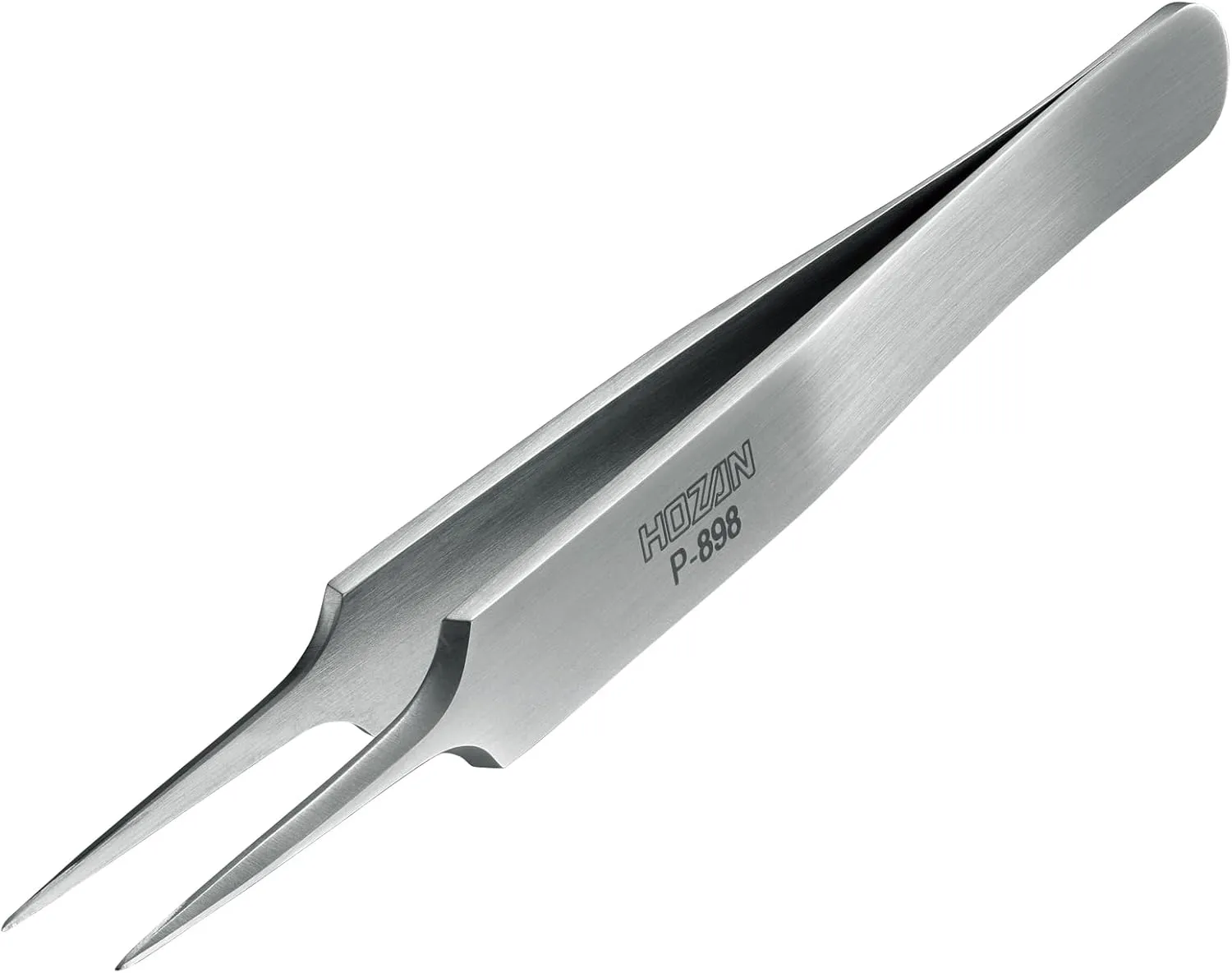 Hozan P-898 Tweezers (Strong Type), Thick, Heavy Duty Specifications, Material: Stainless Steel, Total Length: 4.3 inches (110 mm), Tip Width: 0.1 inches (0.25 mm)