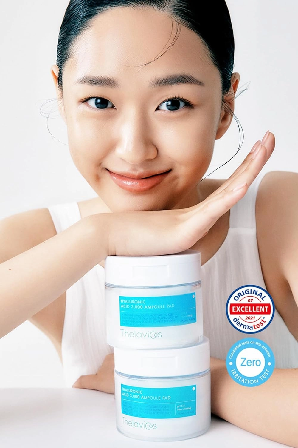 Hyaluronic Acid 3000 Ampoule Toner Pads with 11 types of Hyaluronic Acids - Hypoallergenic Face Pads helps with Clearer Skin, Pore Tightening, Moisturizing - Pad Tweezer Included - 70ct