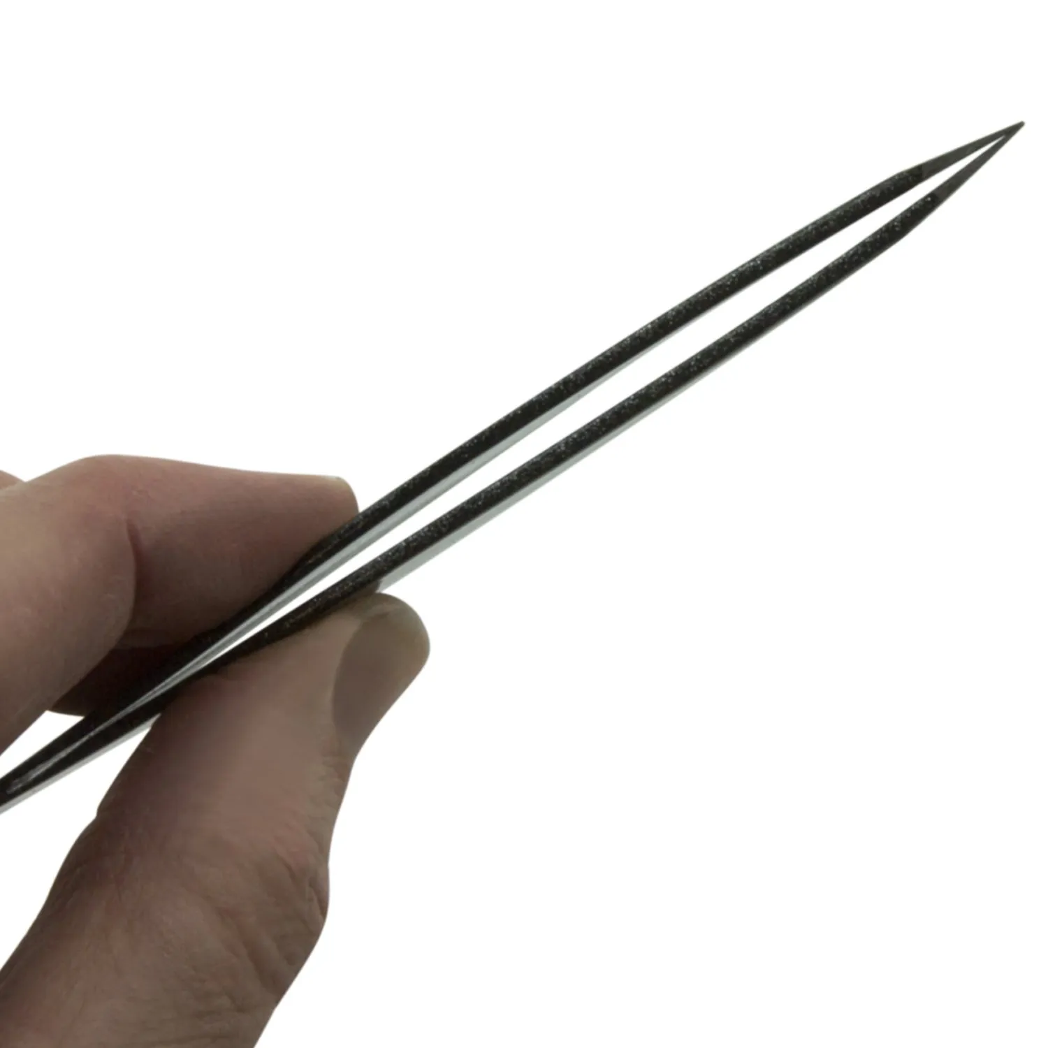 Ingrown Hair Tweezers by Zizzili Basics - Surgical Grade Stainless Steel Fine Pointed Tweezers - Precision Aligned Tips for Splinter, Eyebrow & Facial Hair Removal - with Bonus Tip Guard & Carry Pouch