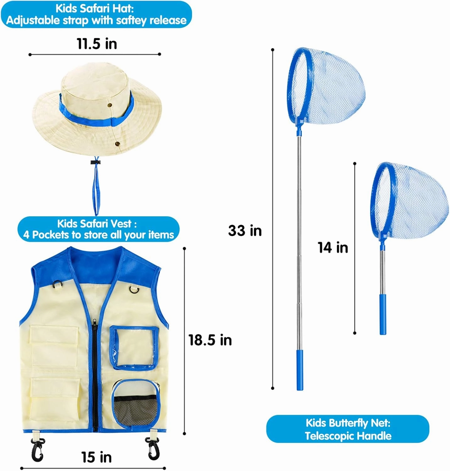 INNOCHEER Bug Catcher for Kids, Kids Explorer Kit, Kids Outdoor Toys for Toddlers 3-5, Outdoor Toys for Kids Ages 4-8, Gifts Toys for 3 4 5 6 7 8  Year Old Boys, Outside Toys for Kids Ages 4-8 8-12