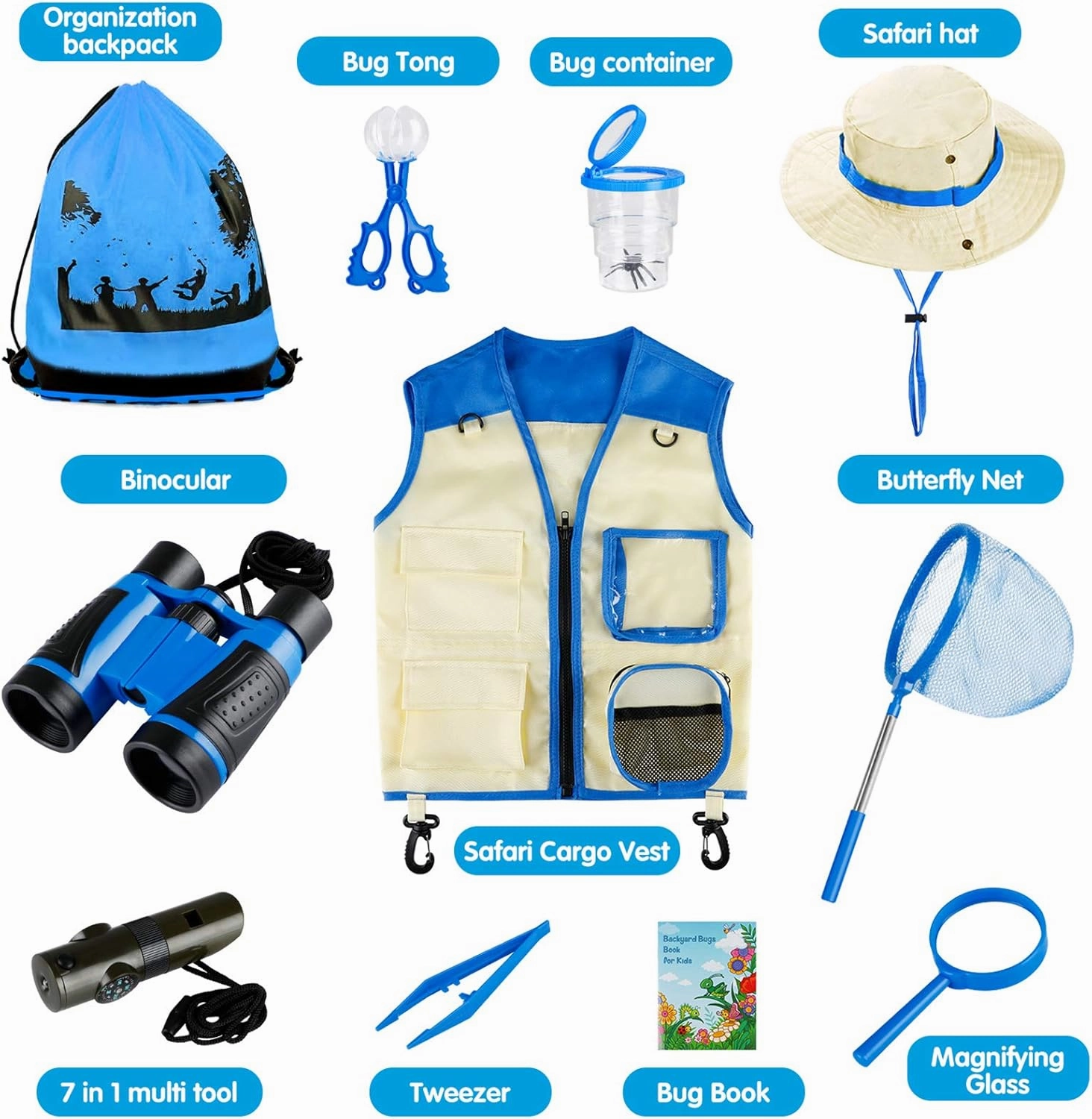 INNOCHEER Bug Catcher for Kids, Kids Explorer Kit, Kids Outdoor Toys for Toddlers 3-5, Outdoor Toys for Kids Ages 4-8, Gifts Toys for 3 4 5 6 7 8  Year Old Boys, Outside Toys for Kids Ages 4-8 8-12