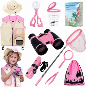 INNOCHEER Toys for Girls Explorer Kit, Bug Catcher Kit for Kids, Birthday Gifts for Girls, Summer Toys for 3 4 5 6 7 8  Year Old Girls, 3 4 5 6 7 8  Year Old Girl Birthday Gift Kids Outdoor Toys