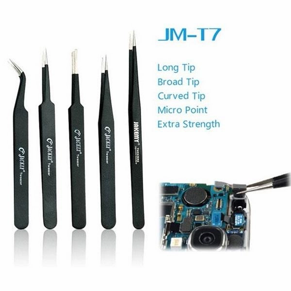 JAKEMY JM-T7-11 Stainless Steel Anti-Static Long Pointed End Tweezers