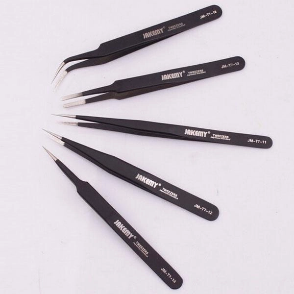 JAKEMY JM-T7-11 Stainless Steel Anti-Static Long Pointed End Tweezers