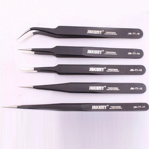 JAKEMY JM-T7-11 Stainless Steel Anti-Static Long Pointed End Tweezers