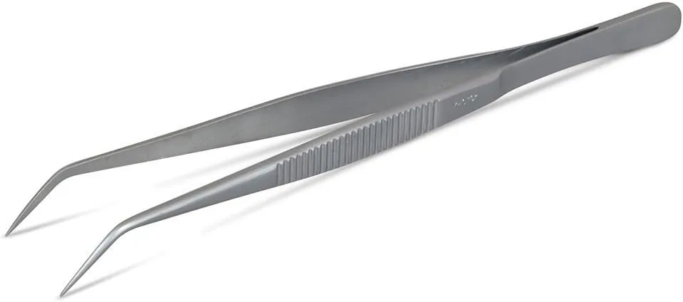 JB Prince Curved Extra Fine Tip Tweezer
