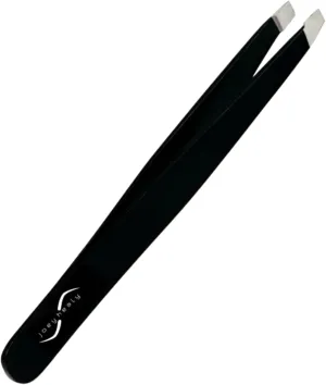 Joey Healy Elite Sculpting Tweezer, Pro-Performance Stainless Steel Eyebrow Tweezer, Angled Tip for Precise Brow Shaping, Protective Travel Case