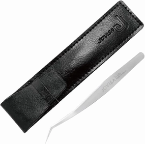 JOVISA S-6Ds Tweezer Made In Japan Eyelash Extension Tweezers for Mega Volume And 3D 6D Mink Eyelash, SUS 304 Stainless Steel Straight Angled Tip False Eyelash Extension Supplies
