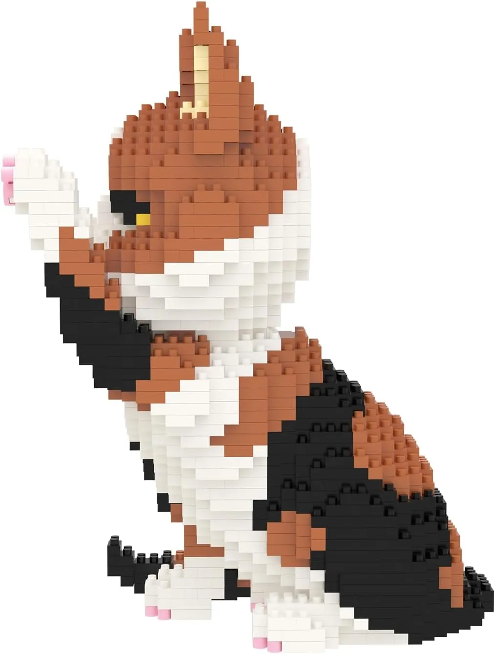 Larcele Cat Micro Building Blocks Animal Set, DIY Mini 3D Building Toy Bricks Kit,1137 Pieces KLJM-05 (Red Tabby)