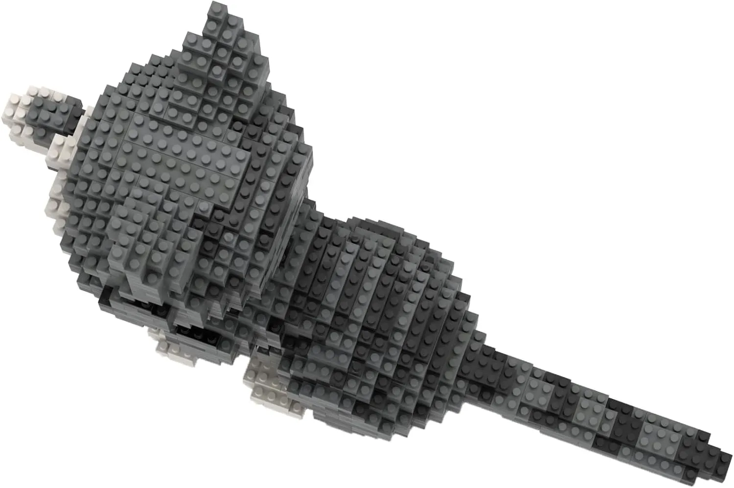 Larcele Cat Mini Building Blocks Animal Set, DIY Micro 3D Building Toy Bricks,1300 Pieces KLJM-05(Grey and White Cat)