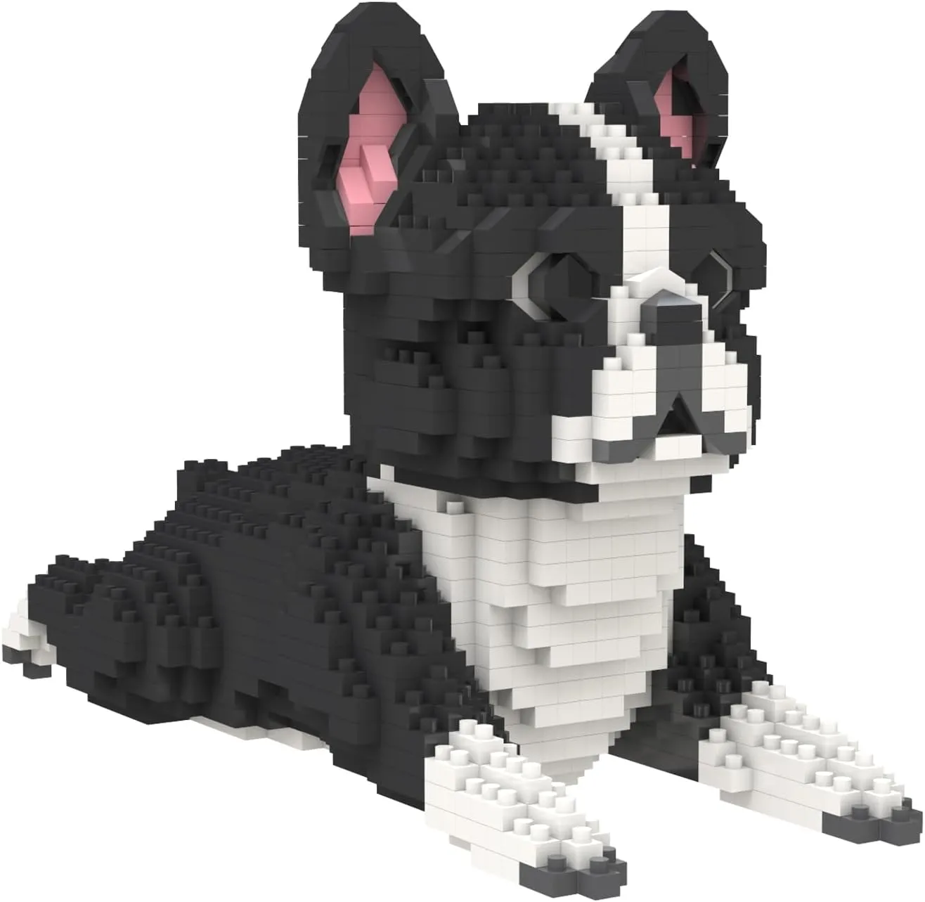 Larcele Micro Dog Building Blocks Mini Pet Building Toy Bricks, 812 Pieces KLJM-02(Boston Terrier)