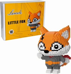 Larcele Animal Series Micro Building Blocks Animal Set, DIY Mini 3D Building Toy Bricks,1384 Pieces KLJM-07 (Little Fox)