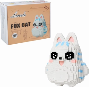 Larcele Animal Series Micro Building Blocks Animal Set, DIY Mini 3D Building Toy Bricks,1682 Pieces KLJM-07 (Fox Cat)