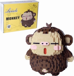 Larcele Animal Series Micro Building Blocks Animal Set, DIY Mini 3D Building Toy Bricks,2242 Pieces KLJM-07 (Monkey)