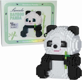Larcele Animal Series Micro Building Blocks Animal Set, DIY Mini 3D Building Toy Bricks,915 Pieces KLJM-07 (Bamboo Panda)