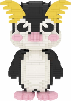Larcele Animal Series Micro Building Blocks Animal Set, DIY Mini 3D Building Toy Bricks Kit,1094 Pieces KLJM-07 (Rockhopper Penguin)