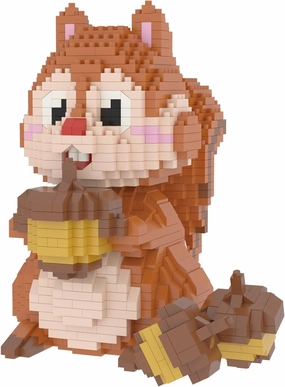 Larcele Animal Series Micro Building Blocks Animal Set, DIY Mini 3D Building Toy Bricks Kit,1449 Pieces KLJM-07 (Squirrel)