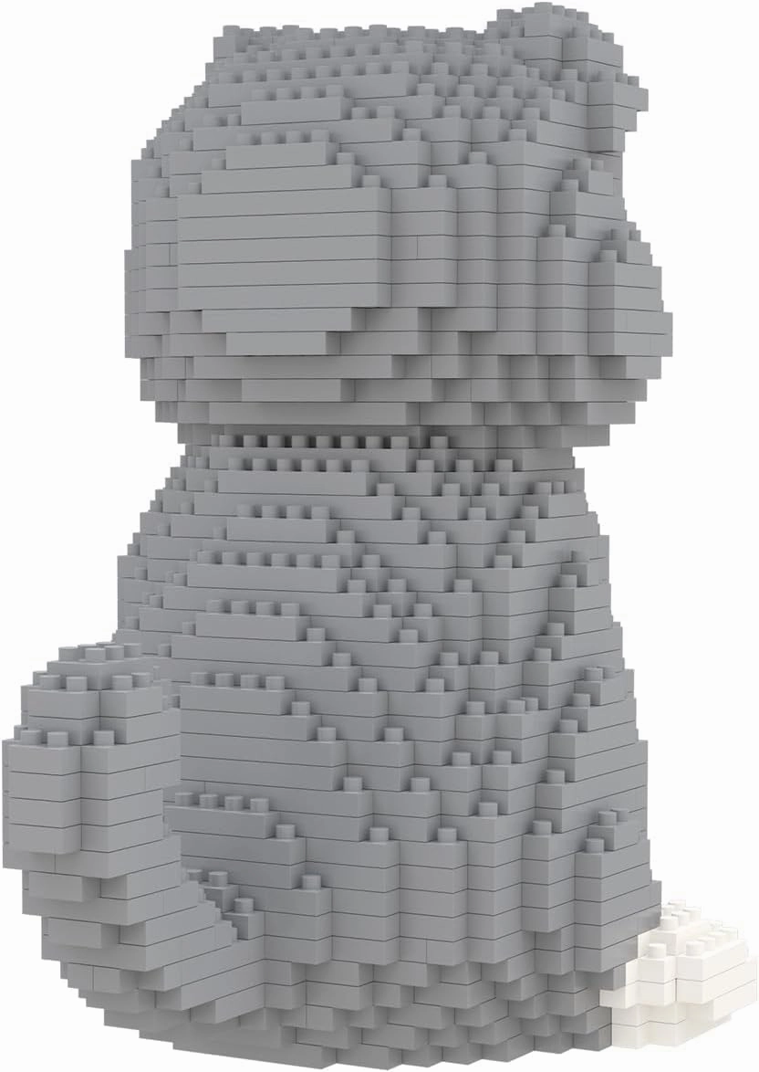 Larcele Cat Micro Building Blocks Animal Set, DIY Mini 3D Building Toy Bricks Kit,985 Pieces KLJM-05 (Scottish Fold)