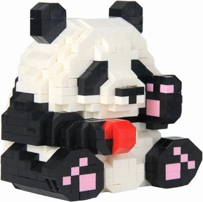 Larcele Micro Building Blocks Animal Set, DIY Mini 3D Building Toy Bricks,700 Pieces KLJM-09 (Panda huahua)