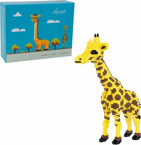 Larcele Micro Building Blocks Set, DIY Mini 3D Building Toy Bricks,1138 Pieces KLJM-08 (Giraffe)