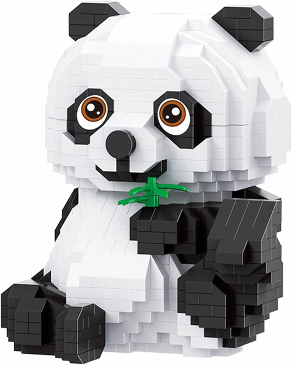 Larcele Micro Building Blocks Set, DIY Mini 3D Building Toy Bricks,820 Pieces KLJM-08 (Panda)