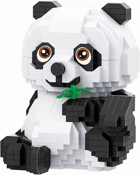 Larcele Micro Building Blocks Set, DIY Mini 3D Building Toy Bricks,820 Pieces KLJM-08 (Panda)