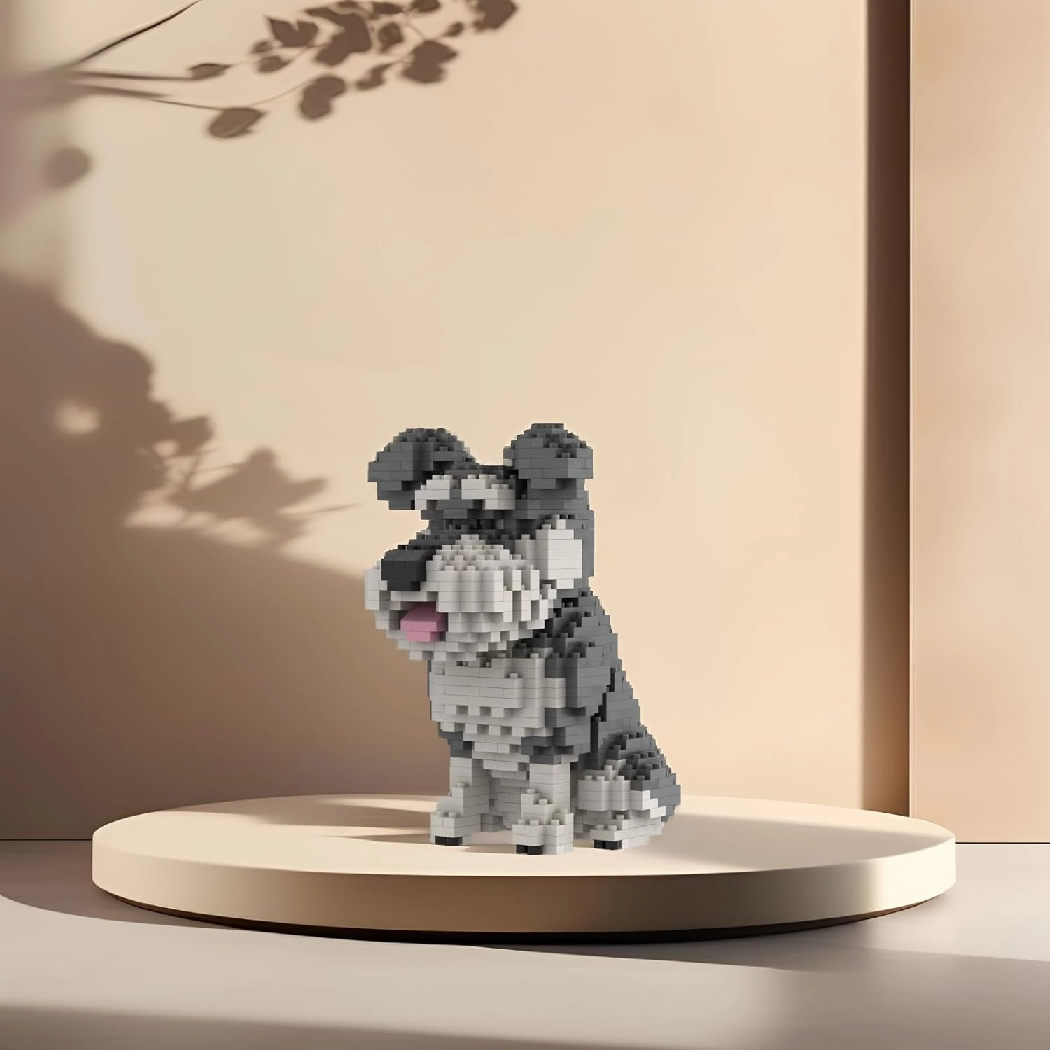 Larcele Mini Building Blocks Animal Set, DIY Micro 3D Building Toy Bricks,934 Pieces KLJM-05(Schnauzer)