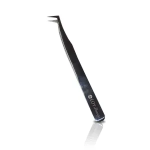 Lash Application Tweezers for Individual and 3D 6D Volume Eyelash Extensions Straight, Curved Point Tweezers Professional Stainless Steel Precision Tweezers (104 Volume)