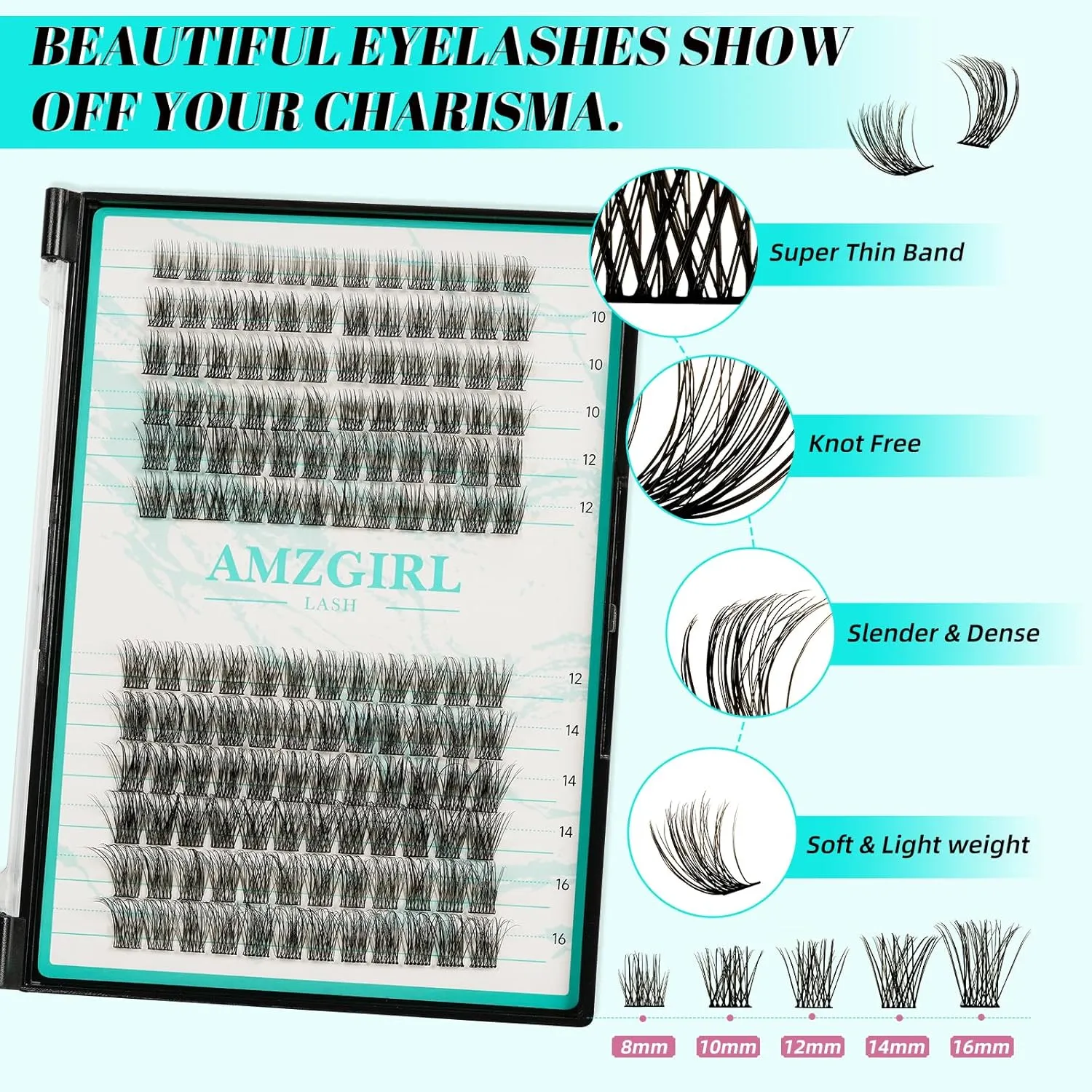 Lash Extension Kit,DIY Individual Lashes Clusters Kits,with Bond And Seal,Lash Remover For Eyelashes Extensions,Lash Applicator Tool For False Eyelash Cluster Kit 144Pcs(XP05,VINE025|set)