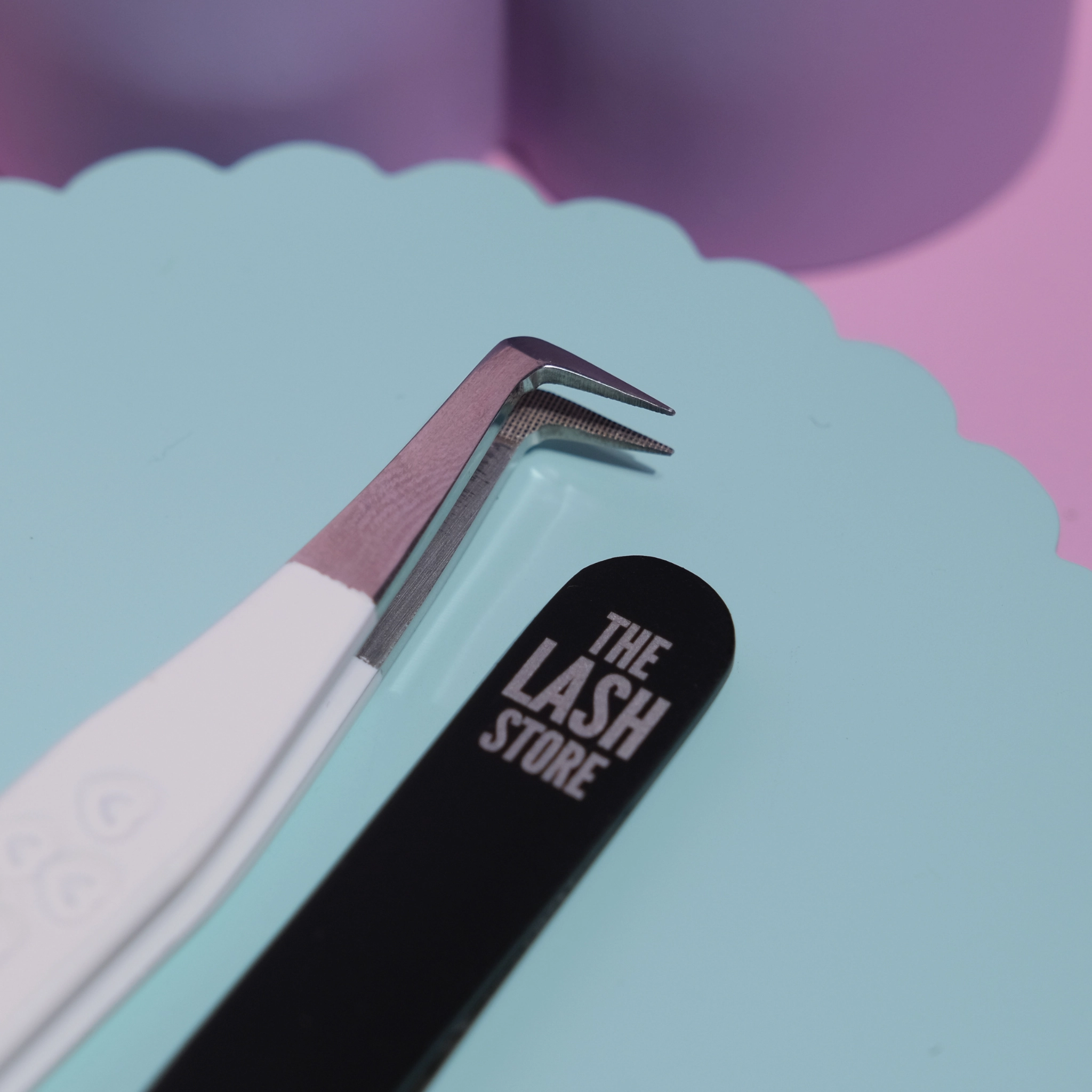 Lash Extension Tweezers - White Collection