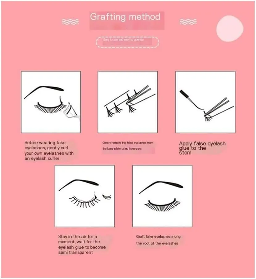 laubess cluster lashes 140Pcs Natural soft volume multi-layered single cluster false eyelashes with tool tweezer glue (9-12mm)