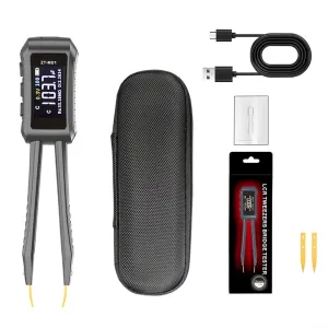LCR Meter Tweezer Tester, Mini Smart Tester,Intelligent Digital LCR Bridge Tweezer ZT-MD1 LCR Meter Tester Multimeter Tester