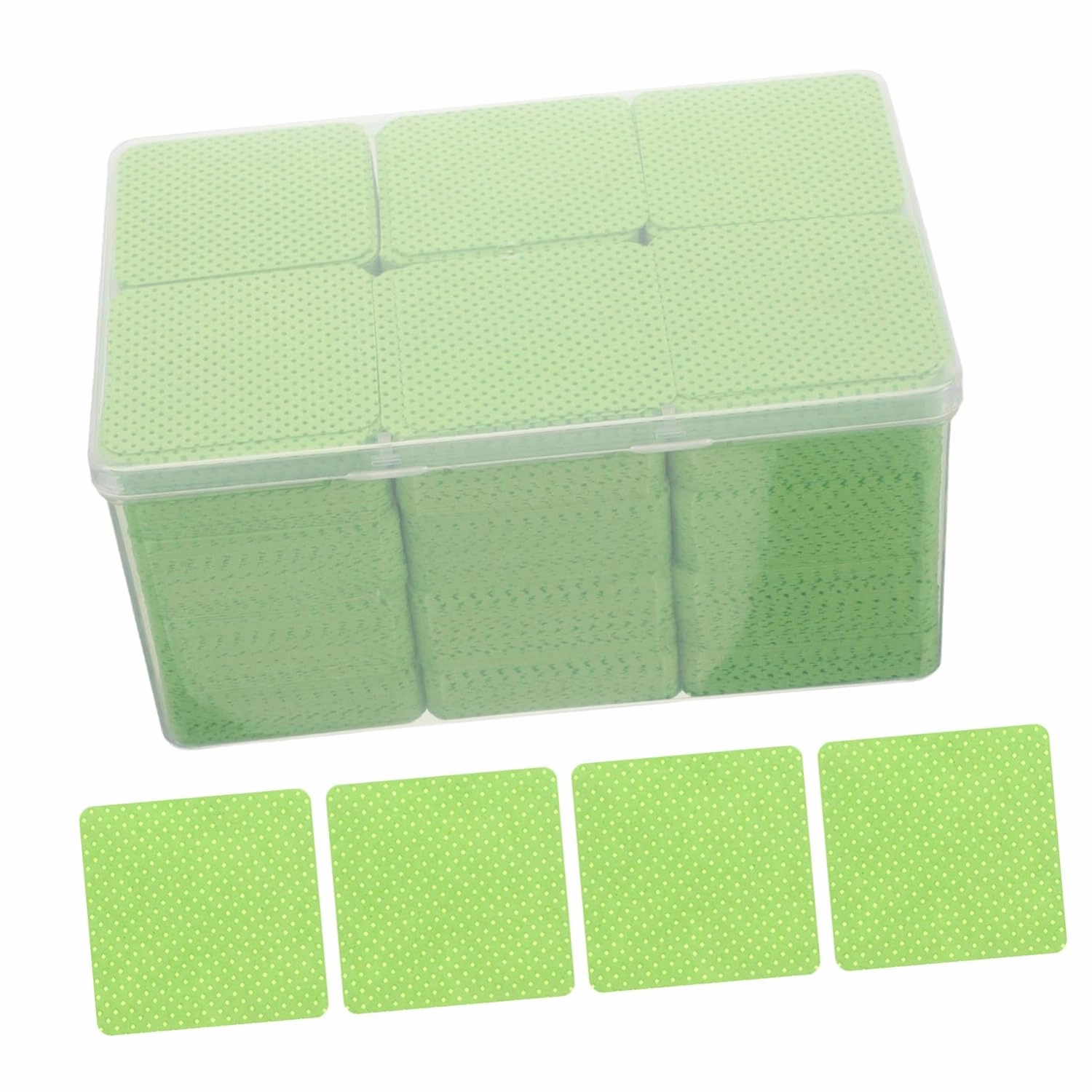 Lint- Lash Glue Set 1080 Pcs Square Cotton Pads for Lash Extension Nail Polish Quick Easy Cleaning