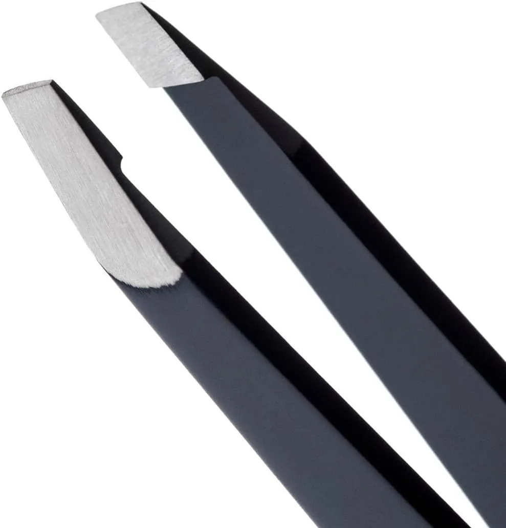 Lune Aster Slant Tweezer - Stainless steel slant tweezer for at-home brow touch ups and other grooming needs.